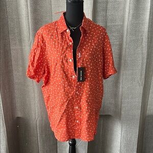 Michael Kors Red Casual Button Down Shirt